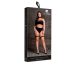 Le Désir Plus Size - 3-delige lingerie set - zwart (XL-4XL)