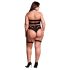 Le Désir Plus Size - 3-delige lingerie set - zwart (XL-4XL)
