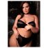Le Désir Plus Size - 3-delige lingerie set - zwart (XL-4XL)