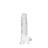 RealRock - doorzichtige realistische dildo - transparant - 17cm