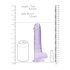 RealRock - realistische dildo - transparant paars - 19cm