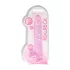 RealRock - realistische dildo - transparant pink - 22 cm
