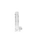 RealRock - realistische dildo - transparant - 15cm