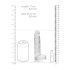 RealRock - realistische dildo - transparant - 15cm