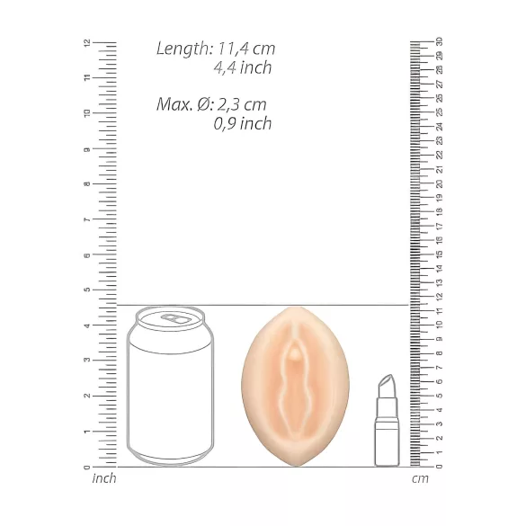 Pussy - erotische zeep - vagina vorm - naturel - 140g