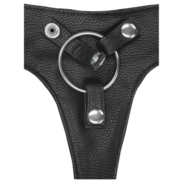 RealRock - elastische slip - voor strap-on harnas - zwart