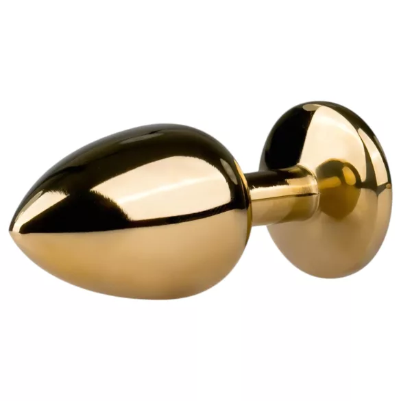 Easytoys Metal No.1 - anale plug met paarse steen - goud - 2,5 cm