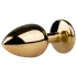 Easytoys Metal No.1 - anale plug met paarse steen - goud - 2,5 cm
