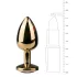 Easytoys Metal No.1 - anale plug met paarse steen - goud - 2,5 cm