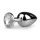 Easytoys - metalen buttplug - zilver wit