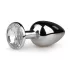 Easytoys - metalen buttplug - zilver wit