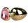 Easytoys Metal No.8 - buttplug met hartvormige voet - goud-roze - 3,5 cm