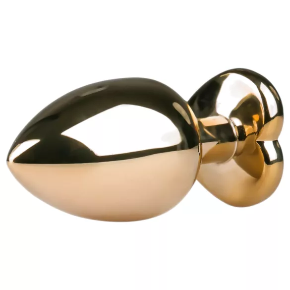 Easytoys Metal No.8 - buttplug met hartvormige voet - goud-roze - 3,5 cm