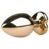 Easytoys Metal No.8 - buttplug met hartvormige voet - goud-roze - 3,5 cm