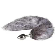   Easytoys Fox NO5 - metalen buttplug met vossenstaart - zilver
