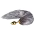 Easytoys Fox NO5 - metalen buttplug met vossenstaart - goud zilver