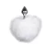 Easytoys Bunny NO1 - metalen buttplug met konijnenstaart - zilver/wit
