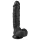 Easytoys - dildo met ballen en zuignap - zwart - 22,5 cm