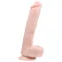 Easytoys - dildo met zuignap en ballen - groot 26,5cm - huidskleur