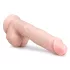 Easytoys - dildo met zuignap en ballen - groot 26,5cm - huidskleur