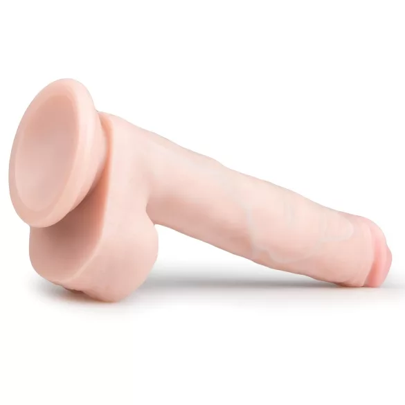 Easytoys - dildo met zuignap en ballen - groot 26,5cm - huidskleur