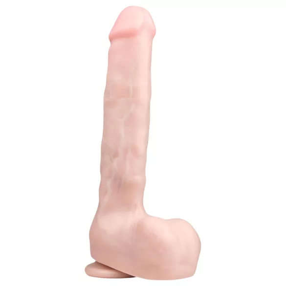 Easytoys - dildo met zuignap en ballen - groot - 29,5 cm - huidkleur