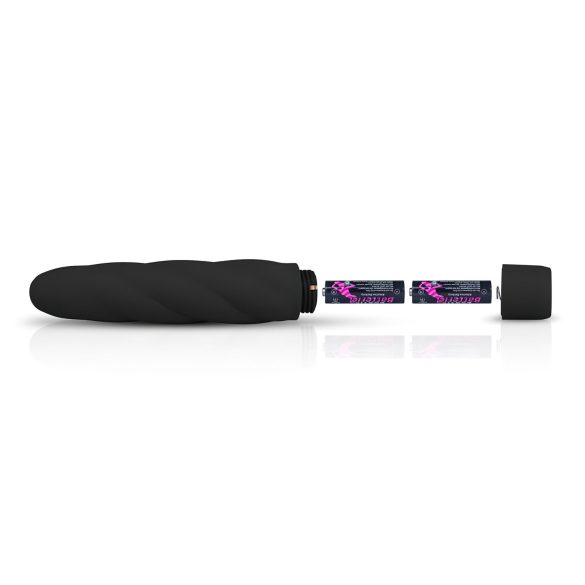 Easytoys Power Vibe - vibrator staaf - getwist - siliconen zwart