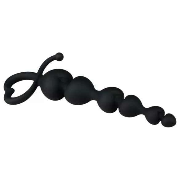 EasyToys - anale dildo met kralen - siliconen - zwart