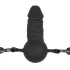 Easytoys - mondknevel met interne dildo - zwart