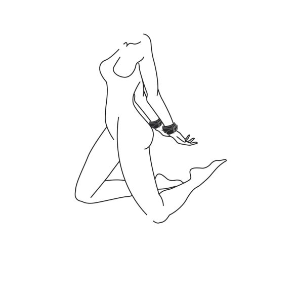 Easytoys - polsboeien - zwart - kunstleer