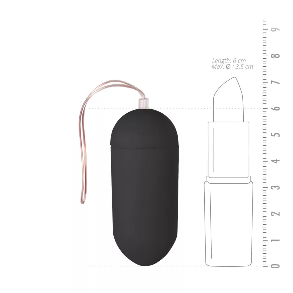 Easytoys - vibrerend eitje met afstandsbediening - zwart