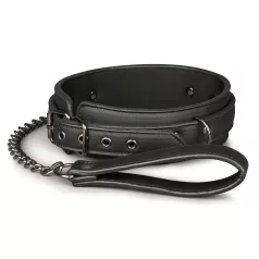 Easytoys - fetis halsband met lijn - zwart