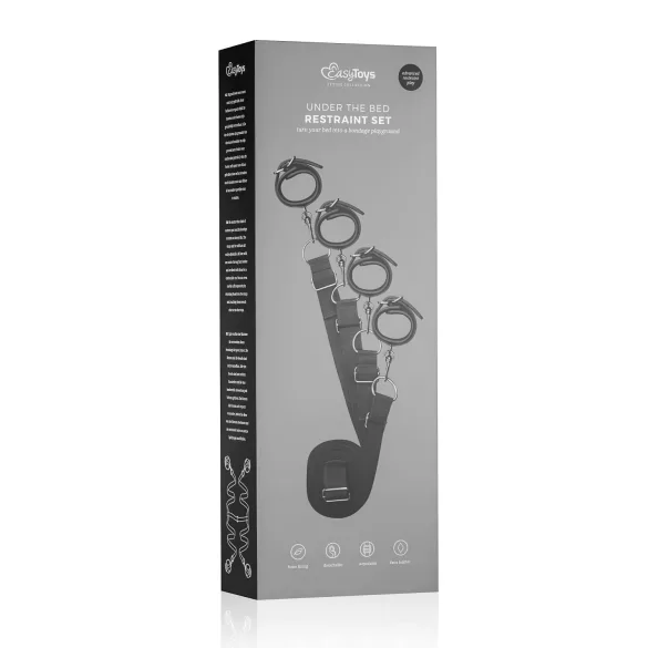 Easytoys - bed bondage set - verstelbaar - zwart
