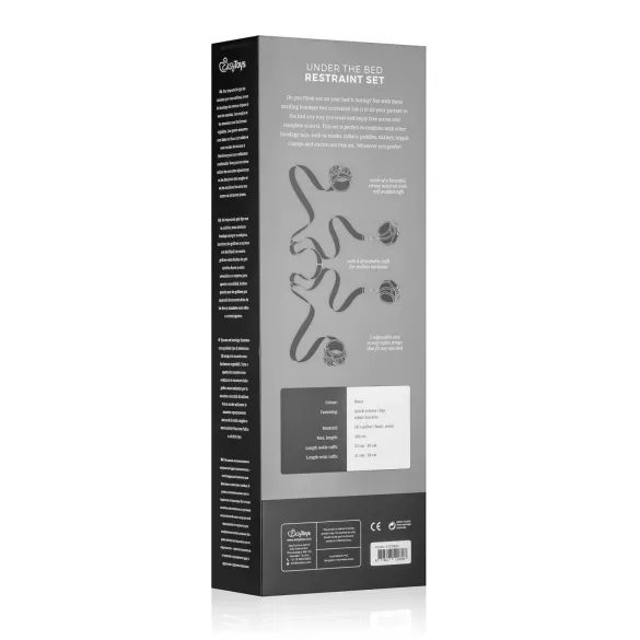Easytoys - bed bondage set - verstelbaar - zwart