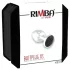 Rimba - buttplug - met zwarte steen - metaal zilver XS
