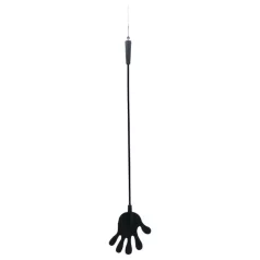Rimba - siliconen zweep met handvorm - 40cm - zwart