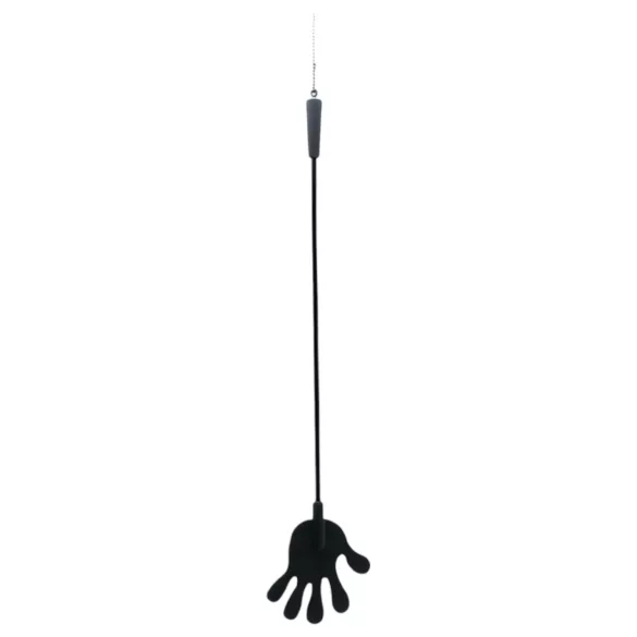 Rimba - siliconen zweep met handvorm - 40cm - zwart