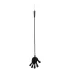 Rimba - siliconen zweep met handvorm - 40cm - zwart