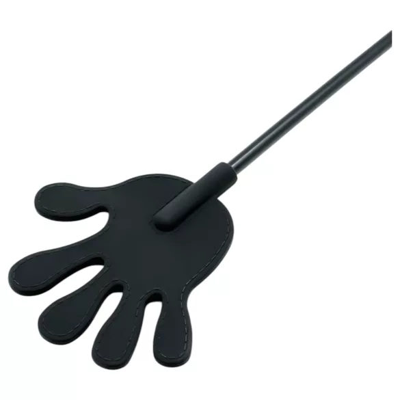 Rimba - siliconen zweep met handvorm - 40cm - zwart