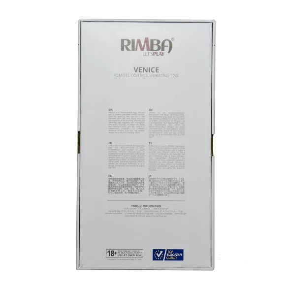 Rimba Venice - draagbaar oplaadbaar, draadloos vibratie-ei (zwart)