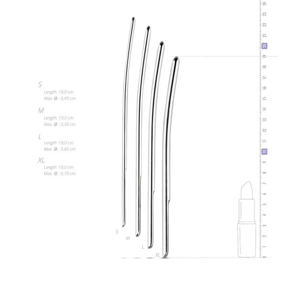 SINNER 175 - dilatator set - staal - 4-delig - beginners