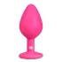 Easytoys Diamond - anaalplug met witte steen - medium - roze