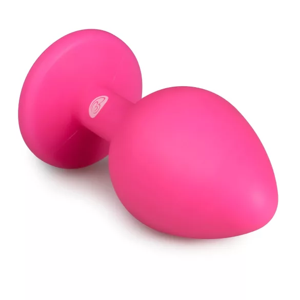 Easytoys Diamond - anaalplug met witte steen - medium - roze