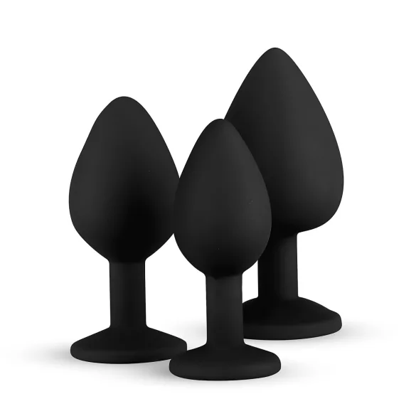Easytoys Diamond - buttplug set - zwart