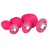 Easytoys Diamond - anaal plug set - siliconen - roze