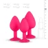 Easytoys Diamond - anaal plug set - siliconen - roze