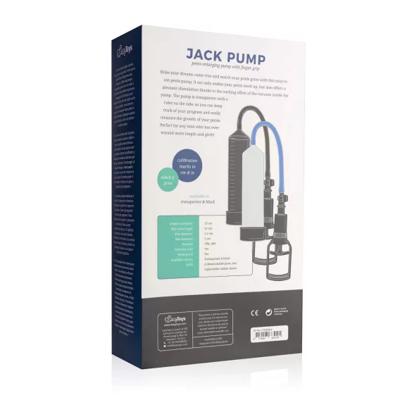 Easytoys - penispomp met vingergrip - zwart