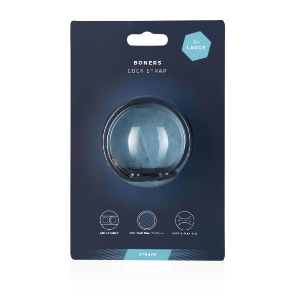 Boners - verstelbare penisring - siliconen - grijs - maat L