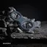 Boners Classic - penis- en balzakring - silicone - grijs