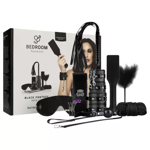 Secret Pleasure Chest - gevorderde BDSM-set - 14-delig (zwart)